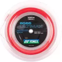 Yonex NB66UMC_1-25, Yonex Badmintonsaite BG 66 Ultimax (Power+Komfort) rot 200m