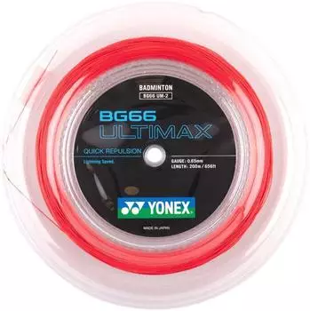 Yonex BG66 Ultimax Badminton-Saite 200m Rolle (YON-202RBG66UMRG)