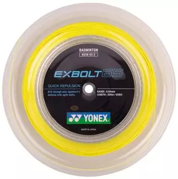 Yonex BG Exbolt 65 Badmintonsaite, gelb, 200m