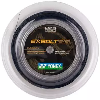 Yonex Exbolt 68 Badmintonsaite schwarz 0,68mm 200m