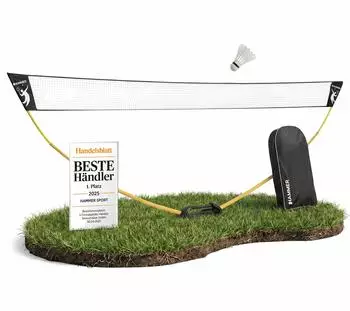 Hammer Badminton-Set mobil mit Rucksack und Courtline