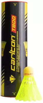 Carlton Tournament T800 Federball gelb-rot, 78 Grains (6er-Pack) (3778)