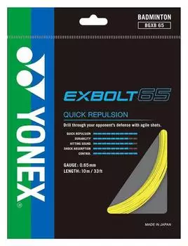 Yonex Exbolt 65 Badmintonsaite 10m, gelb (770429.0331.6265)