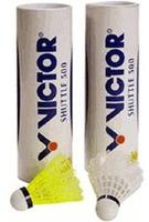 VICTOR Badminton-B&auml;lle Nylon Shuttle 500 Bronze, Trainingsball, mittel, wei&szlig;, 6