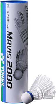 YONEX Mavis 350 Nylon Badmintonball Federball weiß/blau -NEU 60 Stück 
