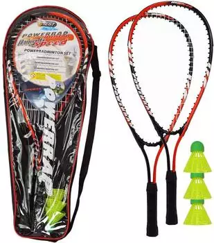 Best Sporting Power Badminton-Set, 2 Schläger, orange/schwarz (841180)