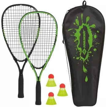 Schildkröt Speed-Badminton-Set, 2 Schläger, 3 Bälle, 1 Tasche (970905)