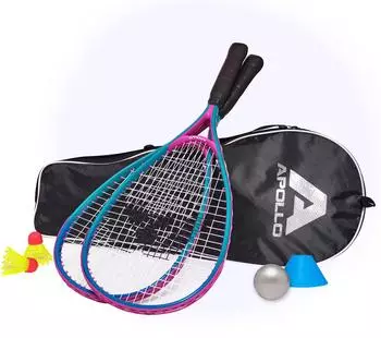 Apollo Speed Pro Badminton-Set mit Tasche, Schl&auml;ger und B&auml;llen