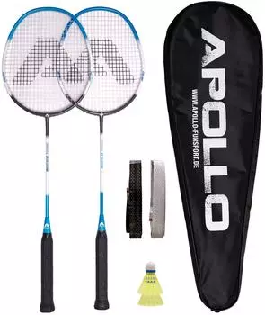 Apollo Match Pro 800 Badminton-Set, Carbon Composite, 2 Schl&auml;ger mit Tasche (80046)