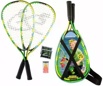 Speedminton Junior Set Speed Badminton/Crossminton, 2 Schl&auml;ger, gr&uuml;n (400045)