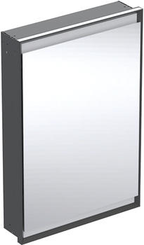Geberit ONE Spiegelschrank mit ComfortLight, 1 Tür, Unterputzmontage, schwarz matt/Aluminium, 60x90cm, 505.80, Ausführung: Anschlag links - 505.800.00.7