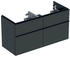 Geberit iCon Unterschrank für Waschtisch mit 4 Schubladen 118,4 x 61,5 x 47,6 cm Lava pulverbeschichtet matt (502309JK1)