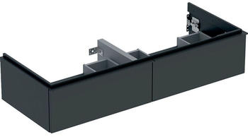 Geberit iCon Unterschrank f&uuml;r Waschtisch f&uuml;r Doppelwaschtisch mit 2 Schubladen 118,4 x 24,7 x 47,6 cm Lava (502314JK1)