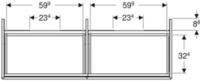 Geberit ONE Waschtischunterschrank, 4 Schubladen, 135 cm 505.266.00.8, Badm&ouml;bel,