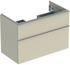 Geberit iCon Unterschrank für Waschtisch mit 2 Schubladen 88,8 x 61,5 x 47,6 cm Sandgrau Sandgrau pulverbeschichtet matt (502305JL1)