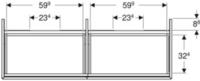 Geberit ONE Waschtischunterschrank, 4 Schubladen, 135 cm 505.266.00.8, Badm&ouml;bel,
