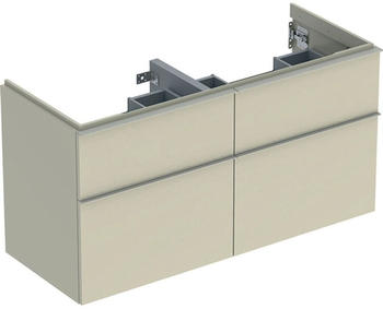 Geberit iCon Unterschrank f&uuml;r Waschtisch mit 4 Schubladen 118,4 x 61,5 x 47,6 cm Sandgrau Sandgrau pulverbeschichtet matt (502309JL1)