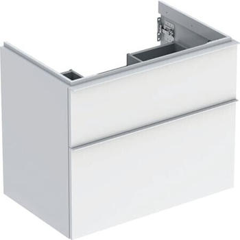 Geberit iCon Unterschrank für Waschtisch mit 2 Schubladen 74 x 61,5 x 47,6 cm Weiß hochglanz Weiß (502304011)