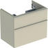 Geberit iCon Unterschrank für Waschtisch mit 2 Schubladen 74 x 61,5 x 47,6 cm Sandgrau Sandgrau pulverbeschichtet matt (502304JL1)