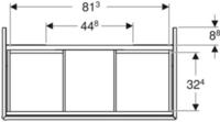 Geberit ONE Waschtischunterschrank, 2 Schubladen, 90 cm, Badm&ouml;bel, 505.263.00.7,