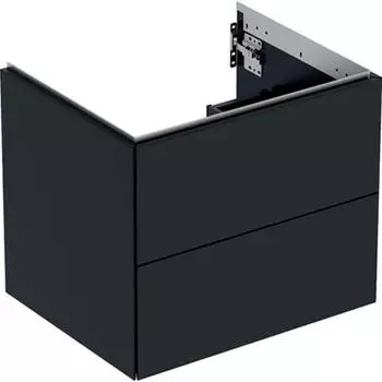 Geberit ONE Unterschrank für Waschtisch mit 2 Schubladen 59,2 x 50,4 x 47 cm Schwarz matt lackiert (505261008)