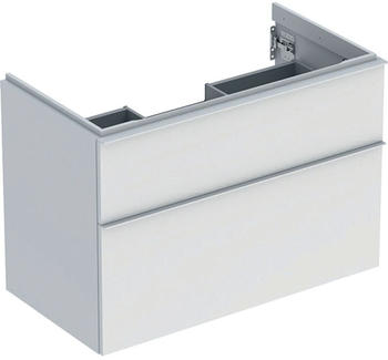 Geberit iCon Unterschrank für Waschtisch mit 2 Schubladen 88,8 x 61,5 x 47,6 cm Weiß matt Weiß pulverbeschichtet matt (502305013)
