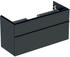 Geberit iCon Unterschrank für Waschtisch mit 2 Schubladen 118,4 x 61,5 x 47,6 cm Lava pulverbeschichtet matt (502306JK1)