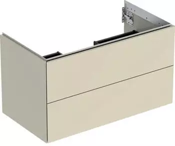 Geberit ONE Unterschrank für Waschtisch mit 2 Schubladen 88,8 x 50,4 x 47 cm Sandgrau lackiert hochglanz (505263004)