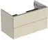 Geberit ONE Unterschrank für Waschtisch mit 2 Schubladen 88,8 x 50,4 x 47 cm Sandgrau lackiert hochglanz (505263004)
