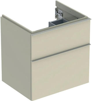 Geberit iCon Unterschrank für Waschtisch mit 2 Schubladen 59,2 x 61,5 x 47,6 cm Sandgrau Sandgrau pulverbeschichtet matt (502303JL1)