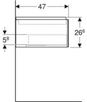 Keramag - Geberit One Waschtischunterschrank, 1 Schublade, 103,6x26,6x47cm,