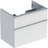 Geberit iCon Unterschrank für Waschtisch mit 2 Schubladen 74 x 61,5 x 47,6 cm Weiß hochglanz Verchromt (502304012)