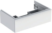 Keramag - Geberit Waschtischunterschrank Icon 74x24,7x47,6cm, We. Matt/griff Wei&szlig;