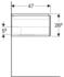 Geberit ONE Unterschrank für Waschtisch mit 2 Schubladen 133,2 x 26,6 x 47 cm Sandgrau lackiert hochglanz (505076004)