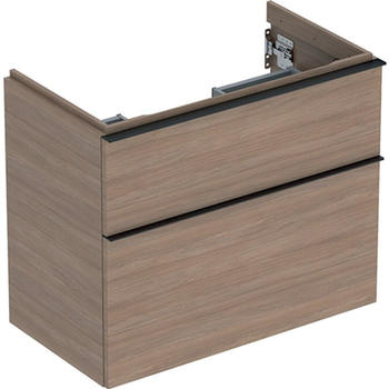 Geberit iCon Unterschrank f&uuml;r Waschtisch mit 2 Schubladen 74 x 61,5 x 416 cm Eiche Lava pulverbeschichtet matt (502308JH1)