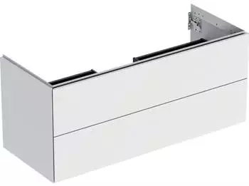 Geberit ONE Unterschrank f&uuml;r Waschtisch mit 2 Schubladen 118,4 x 50,4 x 47 cm Wei&szlig; matt lackiert (505265002)