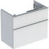 Geberit iCon Unterschrank für Waschtisch mit 2 Schubladen 74 x 61,5 x 416 cm Weiß hochglanz Verchromt (502308012)