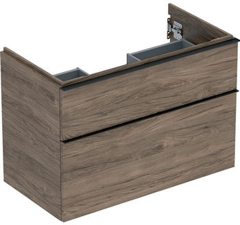 Geberit iCon Unterschrank f&uuml;r Waschtisch mit 2 Schubladen 88,8 x 61,5 x 47,6 cm Nussbaum hickory Lava pulverbeschichtet (502305JR1)
