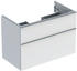 Geberit iCon Unterschrank für Waschtisch mit 2 Schubladen 88,8 x 61,5 x 47,6 cm Weiß hochglanz Verchromt (502305012)