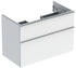 Geberit iCon Unterschrank für Waschtisch mit 2 Schubladen 88,8 x 61,5 x 47,6 cm Weiß hochglanz Verchromt (502305012)
