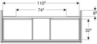 Geberit One Waschtischunterschrank, 2 Schubladen,