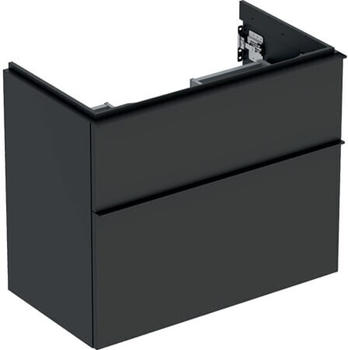 Geberit iCon Unterschrank f&uuml;r Waschtisch mit 2 Schubladen 74 x 61,5 x 416 cm Lava pulverbeschichtet matt (502308JK1)
