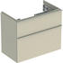 Geberit iCon Unterschrank für Waschtisch mit 2 Schubladen 74 x 61,5 x 416 cm Sandgrau Sandgrau pulverbeschichtet matt (502308JL1)