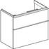 Geberit iCon Unterschrank für Waschtisch mit 2 Schubladen 74 x 61,5 x 416 cm Sandgrau Sandgrau pulverbeschichtet matt (502308JL1)
