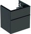Geberit iCon Unterschrank für Waschtisch mit 2 Schubladen 59,2 x 61,5 x 47,6 cm Lava pulverbeschichtet matt (502303JK1)