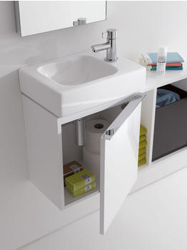 Geberit iCon Unterschrank für Waschtisch mit 1 Tür Anschlag rechts 37 x 41,5 x 27,9 cm Nussbaum hickory Lava (502300JR1)