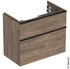 Geberit iCon Unterschrank für Waschtisch mit 2 Schubladen 74 x 61,5 x 416 cm Nussbaum hickory Lava pulverbeschichtet (502308JR1)