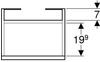 Geberit Renova Plan Unterschrank für Waschtisch 1 Tür 385 x 660 x 310 cm Nussbaum hickory 501902JR1)