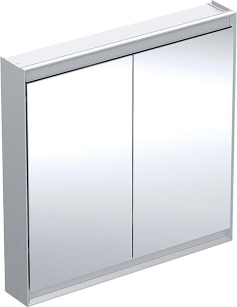 Geberit ONE Spiegelschrank mit ComfortLight, 2 Türen, Aufputzmontage, 90x90x15cm, 505.813.00., Farbe: Aluminium eloxiert - 505.813.00.1