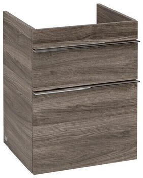 Villeroy & Boch Venticello Handwaschbeckenunterschrank XXL 2 Ausz&uuml;ge Chrom Stone Oak (A92201RK)